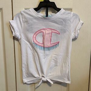Champion Kids White Tee And Pink Short Set